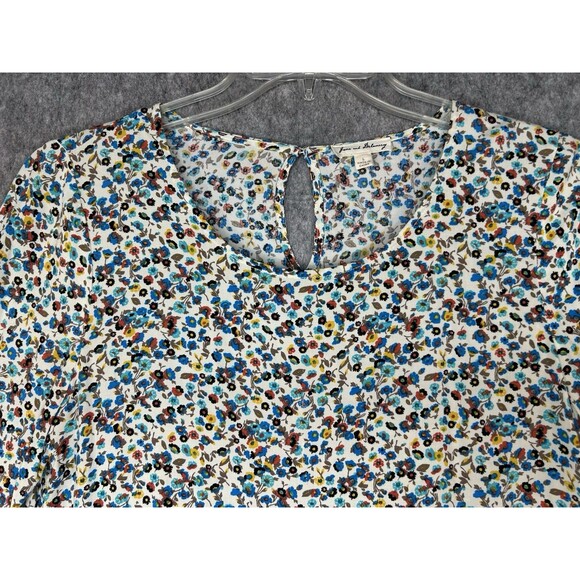 Jane and Delancey Top Women's Size L Babydoll Tiered Floral Ruffle Long Sleeve - Picture 2 of 8